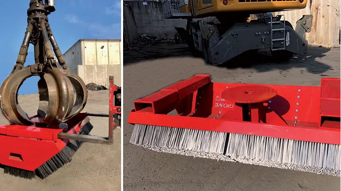 Attacco Forche + Polipo 2 x 1,6 – Scopa industriale con sistema polipo